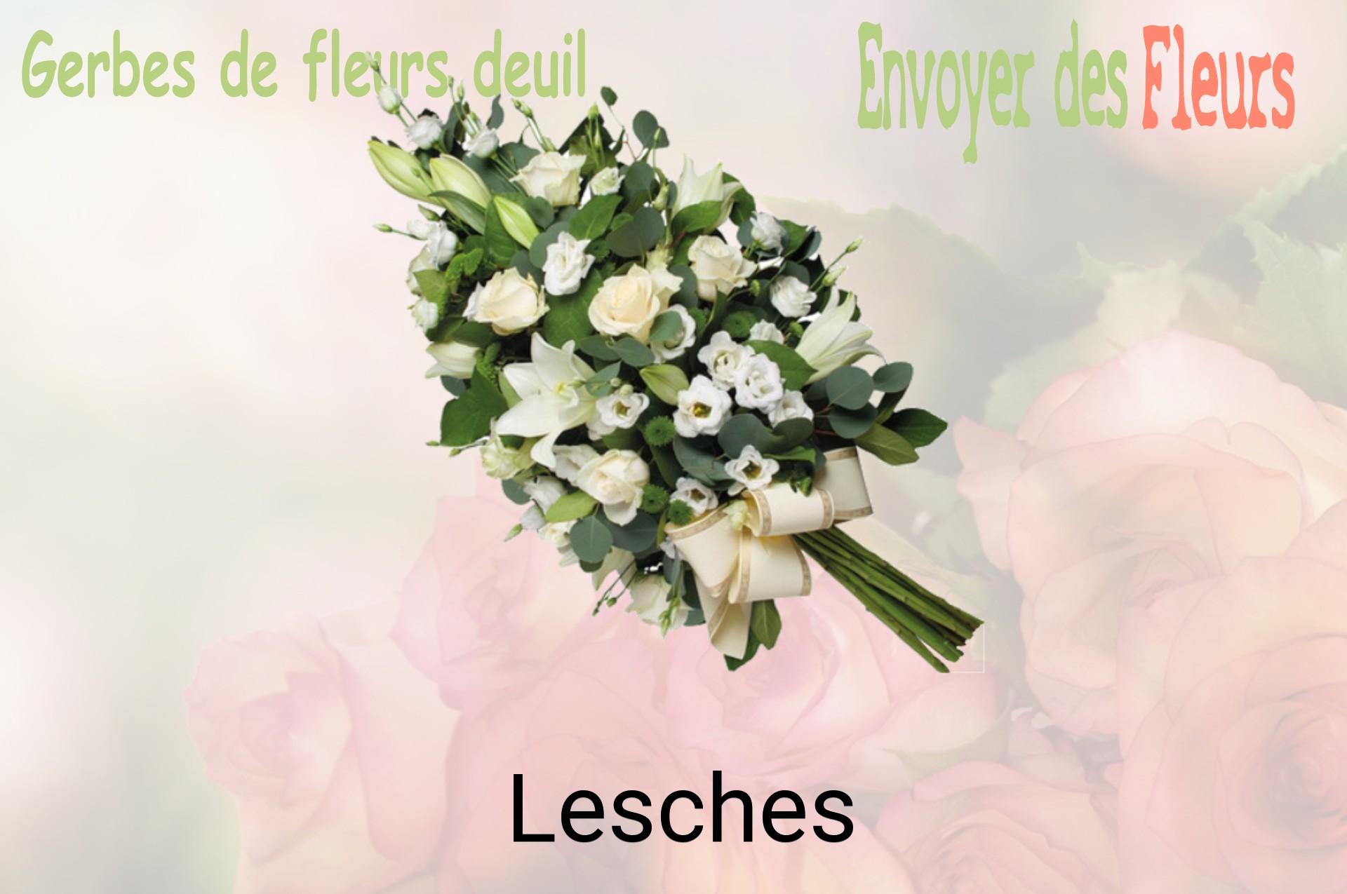 Gerbe de fleurs de deuil livrée à Lesches